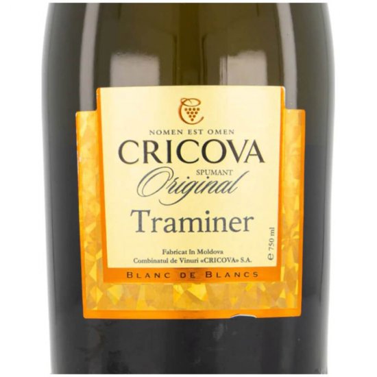 Vin Spumant Alb Demisec Cricova Traminer Original, 0.75l, Alcool 13%, Vin Spumant, Vin Alb Spumant, Vin Demisec Spumant, Vin Alb Cricova, Vin Spumant Cricova, Vin Alb Demisec Cricova, Vin Spumant Cricova Traminer