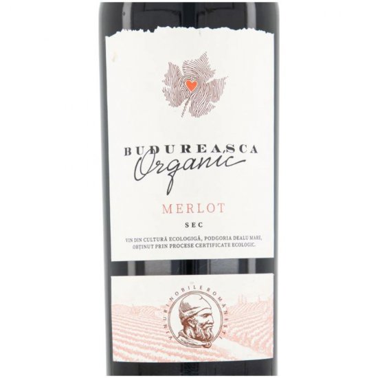 Vin Rosu Sec, Budureasca Organic, Merlot, 0.75 L, Vin Rosu Sec, Budureasca Organic Merlot, Bauturi Alcoolice, Vin Rosu Budureasca, Vin Rosu Alcool 13.5%