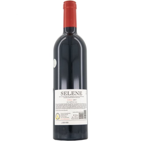 Vin Rosu Sec, Recas Selene, Syrah, Nefiltrat, 0.75 L, Vin Rosu Sec, Recas Selene Syrah, Vin Nefiltrat, Bauturi Alcoolice, Vin Rosu Recas Selene, Rosu Sec Nefiltrat, Vin Rosu Alcool 14%