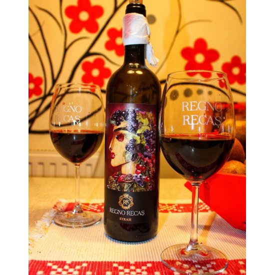 Vin Rosu Sec, Regno Recas, Syrah, 0.75 L, Vin Rosu Sec, Regno Recas Syrah, Bauturi Alcoolice, Vin Rosu Regno Recas, Vin Rosu Alcool 13.5%, Bautura, Vin Sec