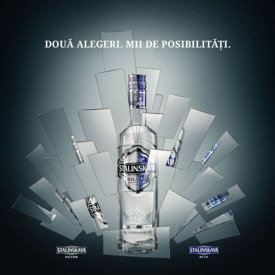 Vodka Stalinskaya Blue, 50 ml, Bauturi Alcoolice, Vodca Stalinskaya Blue 50 ml, Sticla de Vodka Stalinskaya Blue 50 ml, Stalinskaya Vodka, Bauturi cu Alcool, Sticla de Vodka Stalinskaya