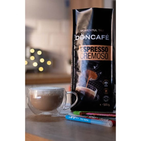 Cafea Boabe Doncafe Espresso Cremoso 500g, Cafea Boabe, Cafea in Pachet, Cafea in Pachet Doncafe, Cafea Boabe Doncafe Espresso, Cafea Boabe Cofeinizata, Cafea cu Cofeina, Cafea cu Cofeina Doncafe Espresso Cremoso, Cafea Nemacinata Doncafe