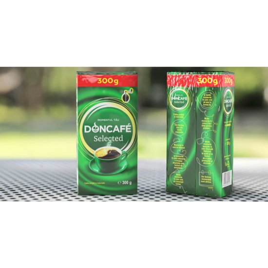 Cafea Macinata Doncafe Selected, 300g, Cafea in Pachet, Cafea in Vacum Doncafe Elite, Cafea Doncafe Elite, Cafea Macinata Cofeinizata, Cafea cu Cofeina, Cafea cu Cofeina Doncafe, Cafea Macinata Aromata