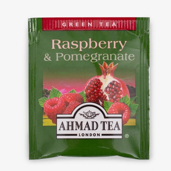 Ceai Verde Ahmad, 20 Plicuri/Cutie, Aroma Zmeura si Rodie, Ceai Plicuri, Ceai Verde Plic, Ceai Zmeura Plic, Ceai Rodie Plic, Ceai Natural Plante, Ceai Zmeura, Ceai Rodie, Ceai Fructe, Infuzie Fructe