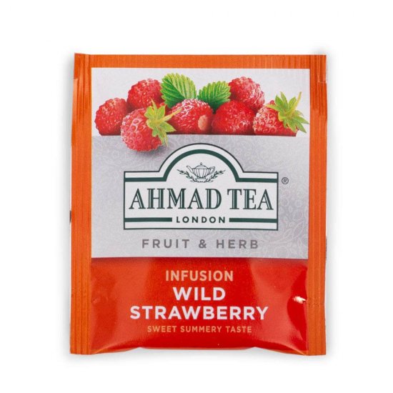 Ceai Fragi Ahmad, 20 Plicuri/Cutie, Ceai Wild Strawberry, Ceai Plicuri, Ceai Capsuni, Ceai Fragi Plic, Ceai Capsuni Plic, Ceai Capsuni la Plic, Ceai la Plic, Infuzie Plante, Ceai Natural Plante