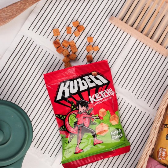 Kubeti cu Aroma de Ketchup, 35 g, Kubeti Ketchup, Crutoane cu Aroma de Ketchup, Crutoane Ketchup, Snack Crutoane Ketchup, Crutoane Kubeti cu Ketchup, Cuburi Paine cu Ketchup, Crutoane cu Gust de Ketchup, Kubeti cu Gust de Ketchup, Cruton Kubeti
