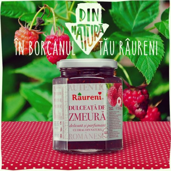 Dulceata de Zmeura Raureni, 350 g, Dulceata Zmerua, Dulceata din Zmeura, Dulceata Raureni, Dulceata Raureni Zmeura, Zmeura Dulceata, Borcan Dulceata, Borcan Dulceata de Zmeura