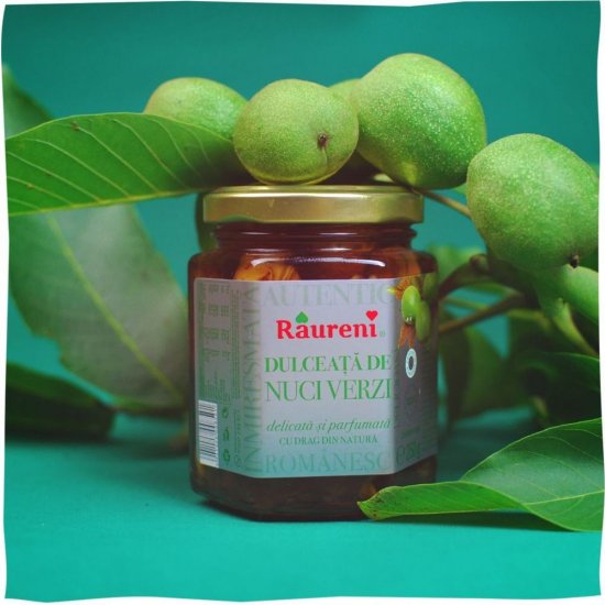 Dulceata de Nuci Verzi Raureni, 250 g, Dulceata Nuci Verzi, Dulceata din Nuci Verzi, Dulceata Raureni, Dulceata Raureni Nuci Verzi, Nuci Verzi Dulceata, Borcan Dulceata, Borcan Dulceata de Nuci Verzi