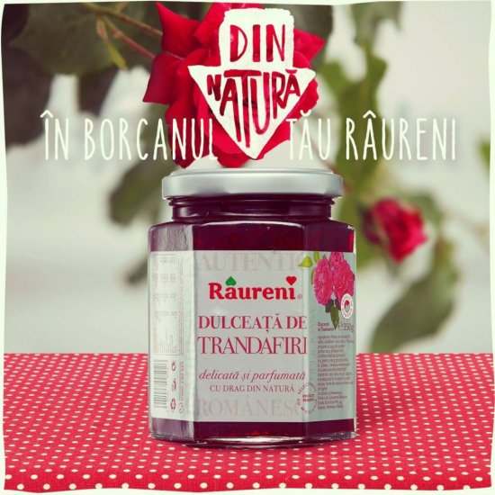 Dulceata de Trandafiri Raureni, 250 g, Dulceata Trandafiri, Dulceata din Trandafiri, Dulceata Raureni, Dulceata Raureni Trandafiri, Trandafiri Dulceata, Borcan Dulceata, Borcan Dulceata de Trandafiri