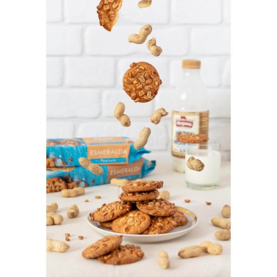 Biscuiti cu Alune, Roshen Esmeralda, 170 g,  Pachet de Biscuiti cu Alune, Pachet de Biscuiti cu Alune, Biscuiti cu Bucati de Alune, Biscuiti cu Bucati de Arahide, Biscuiti cu Arahide, Cookies cu Alune