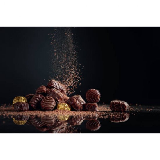 Praline de Ciocolata Neagra Roshen Assortment, cu Umplutura de Alune, 154 g, Praline Assortment, Praline de Ciocolata Neagra cu Umplutura de Alune, Praline Roshen, Praline Roshen Assortment de Ciocolata Neagra cu Umplutura de Alune