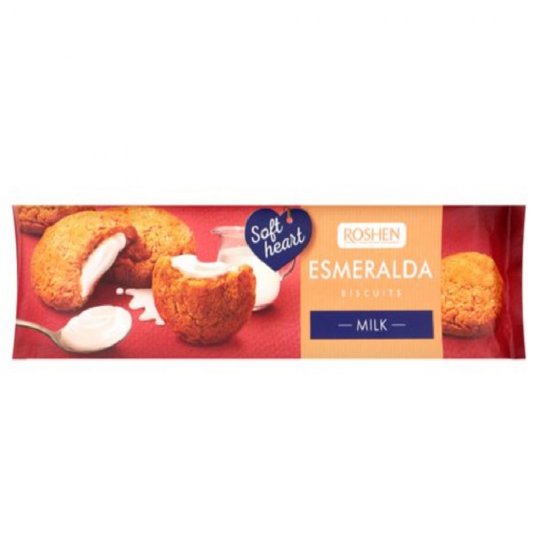 Biscuiti cu Lapte Roshen Esmeralda, 170 g, Biscuiti Esmeralda, Biscuiti cu Lapte, Biscuiti Roshen, Biscuiti Roshen Esmeralda cu Lapte, Biscuite Esmeralda, Biscuite cu Lapte, Biscuite Roshen