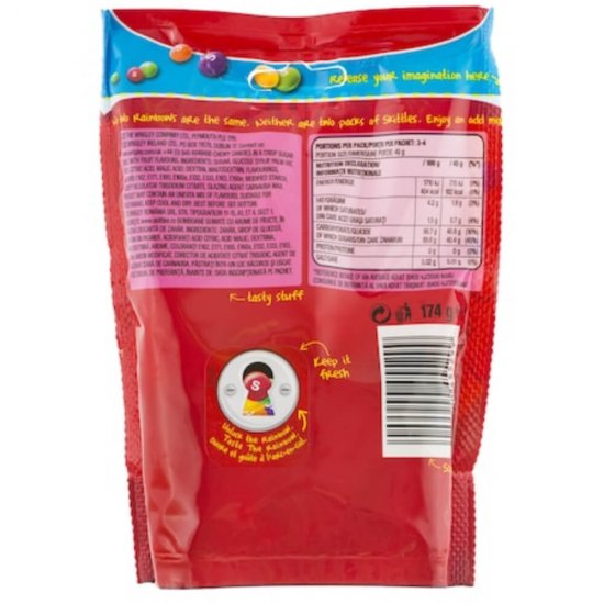 Bomboane Gumate cu Aroma de Fructe SKITTLES, 174 g, Bomboane Fructate, Bomboane cu Gust de Fructe, Bomboane Skittles, Dulciuri cu Aroma de Fructe, Bomboane de Guma, Dulciuri Gumate, Dulciuri Gumate cu Aroma de Fructe