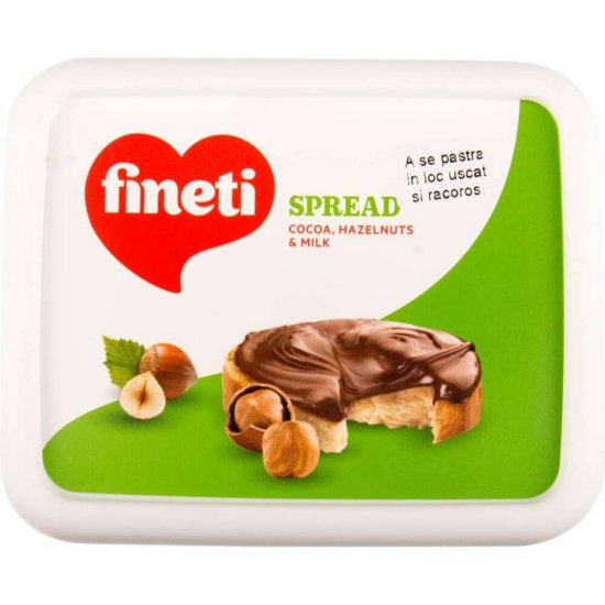 Crema de Ciocolata Tartinabila Fineti Spread, 600 g, Aroma Alune de Padure, Fineti Crema de Ciocolata, Crema Tartinabila cu Cacao Fineti, Crema Tartinabila cu Alune de Padure Fineti, Creme Tartinabile cu Cacao si Alune, Crema Ciocolata pentru Tartine