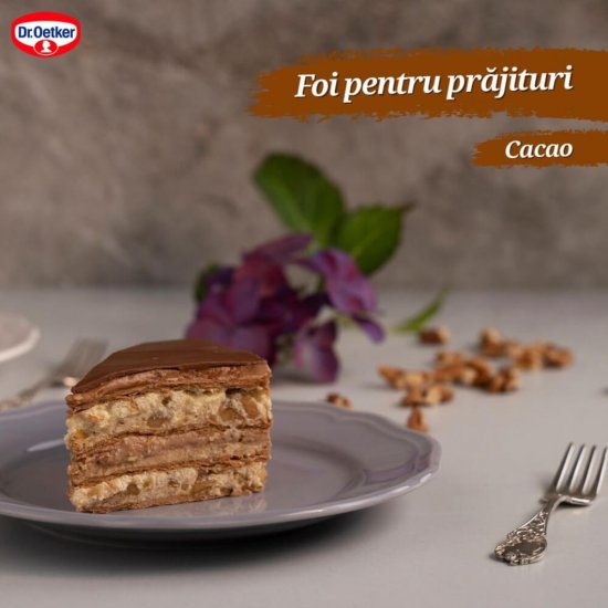 Foi cu Cacao pentru Prajituri Dr.Oetker, 440g, Foi pentru Prajituri, Foi Prajituri, Foi cu Cacao pentru Prajituri, Foi Dr.Oetker, Foi Prajitura, Foi pentru Desert, Foi pentru Desert Dr.Oetker, Foi de Prajitura Rapide, Foi de Prajitura Preparate
