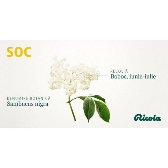 Dropsuri Aroma de Soc Ricola, 40 g, Dropsuri Ricola cu Aroma de Soc, Dropsuri Ricola cu Gust de Soc, Dropsuri cu Soc Ricola, Dropsuri Ricola cu Soc, Dropsuri pentru Tuse, Dropsuri pentru Gat Uscat, Dropsuri pentru Durere de Gat