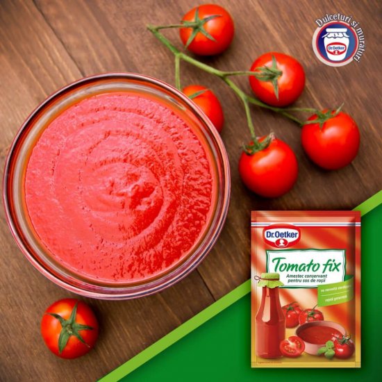 Ameste pentru Sos de Rosii Tomato Fix Dr.Oetker, 77g, Amestec Sos, Amestec Sos de Rosii, Amestec Dr.Oetker, Amestec de Rosii, Amestec Rosii Dr.Oetker, Amestec Tomato Fix, Conservant Rosii, Conservant pentru Rosii, Coservant Rosii Tomato Fix