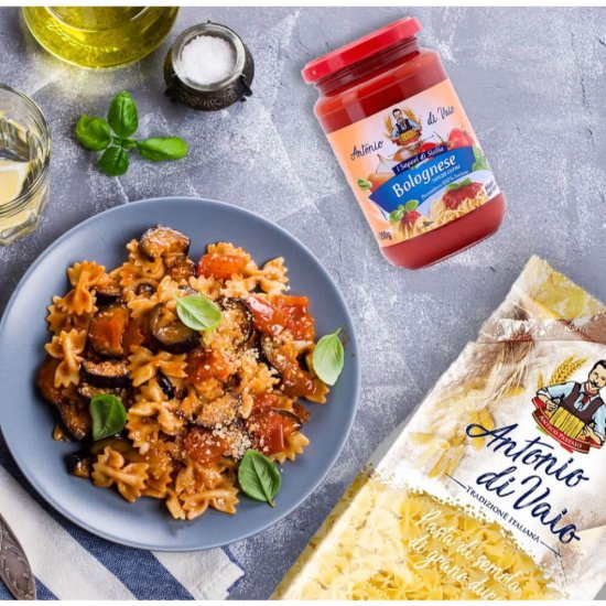 Sos pentru Paste Antonio Di Vaio Bolognese, 350g, Sos Paste, Sos Bolognese, Sos pentru Paste, Sos Paste Antonio Di Vaio, Sos Bolognese pentru Paste, Sos Paste Fara Carne, Sos Paste Tomate, Sos Pentru Paste Gata Preparat