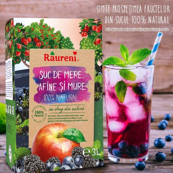 Suc de Mere, Afine si Mure Raureni, 3 L, Suc Mere Afine si Mure, Suc de Mere Afine si Mure, Suc Raureni, Suc 100% Fructe, Suc Mere Afine si Mure Raureni, Suc de Fructe Raureni, Suc Mere Afine si Mure Natural, Suc de Mere Afine si Mure  Natural