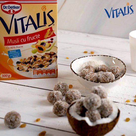 Musli cu Fructe Dr. Oetker Vitalis, 300 g, 40% Fructe, Musli Fructe Vitalis, Vitalis Musli Fructe, Musli Vitalis Dr. Oetker, Cereale Dr. Oetker, Cereale Vitalis, Cereale cu Fructe, Musli Mic Dejun, Cereale Mic Dejun, Cutie de Musli Vitalis