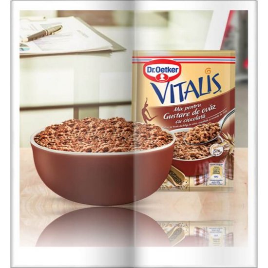 Gustare de Ovaz Vitalis cu Ciocolata Dr.Oetker, 60g, Ovaz, Ovaz Instant, Mix Gustare, Ovaz Vitalis, Ovaz Dr.Oertker, Ovaz cu Ciocolata, Gustare Sanatoasa, Gustare Mix, Gustare Mix Dr. Oetker