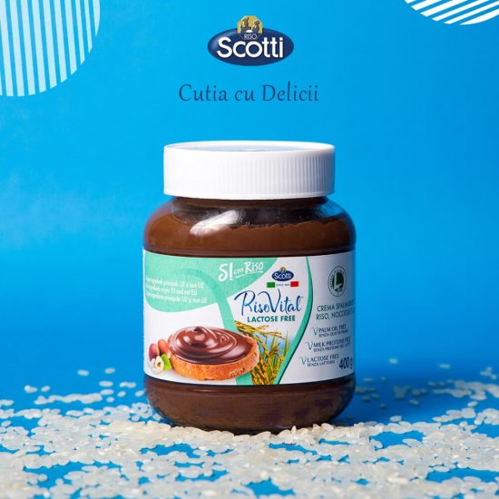 Crema de Orez cu Alune si Cacao Riso Vital 400g, Crema Tartinabila, Crema Dulce Tartinabila, Crema de Orez Tartinabila, Crema Tartinabila de Post, Crema Tartinabila fara Zahar, Crema Tartinabila de Orez