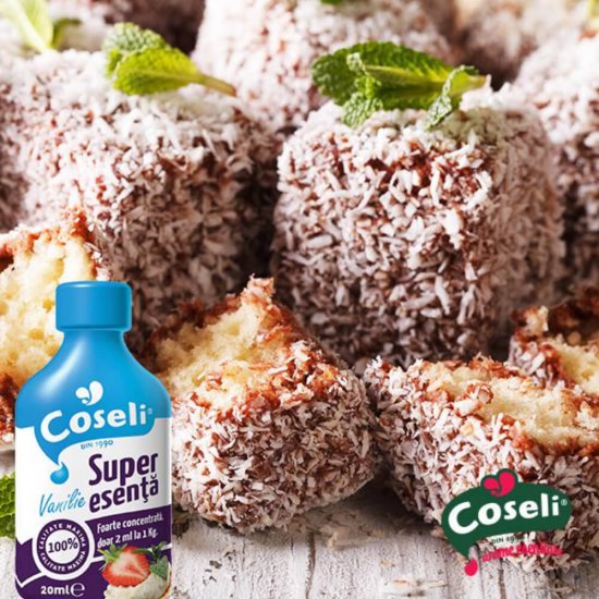 Superesenta de Vanilie Coseli, 20 ml, Esente pentru Prajituri, Esenta de Vanilie pentru Prajituri, Coseli Esente de Vanilie, Esenta Vanilie pentru Deserturi, Superesente Sticlute Coseli, Esenta cu Aroma de Vanilie, Sticluta cu Esenta de Vanilie