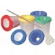 Set 12 Pahare Pictura Colour Kids, Capace Multicolore si Corp Transparent, Pahar Pictura, Vas de Pictura, Pahar de Pictura Transparent, Pahar cu Suport pentru Pensule, Set Pahare de Pictura, Set Vase Pictura, Accesorii Pictura, Rechizite Scolare