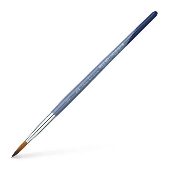 Pensula Par Sintetic Faber-Castell Creative Studio, Numarul 8, Varf Rotund, Pensule Faber-Castell, Pensule pentru Pictura, Rechizite, Pensule Desen, Pensule cu Varf Rotund, Pensule Desen cu Par Sintetic, Pensule Sintetice Rotunde, Materiale Pictura