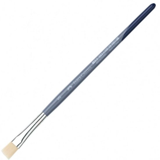 Pensula Par Sintetic Faber-Castell Creative Studio, Numarul 8, Varf Tesit, Pensule Faber-Castell, Pensule pentru Pictura, Rechizite, Pensule Desen, Pensule cu Varf Tesit, Pensule Desen cu Par Sintetic, Pensule Sintetice Tesite, Materiale Pictura