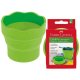 Recipient Apa Faber-Castell Click-Go, 9.7x3.8x13.2 cm, Vernil, Faber-Castell Recipiente Apa Click-Go, Faber Castell Recipiente Apa, Recipiente si Cutii Apa pentru Pensule Pictura, Suport Pensule, Cani pentru Desen, Borcan pentru Pensule
