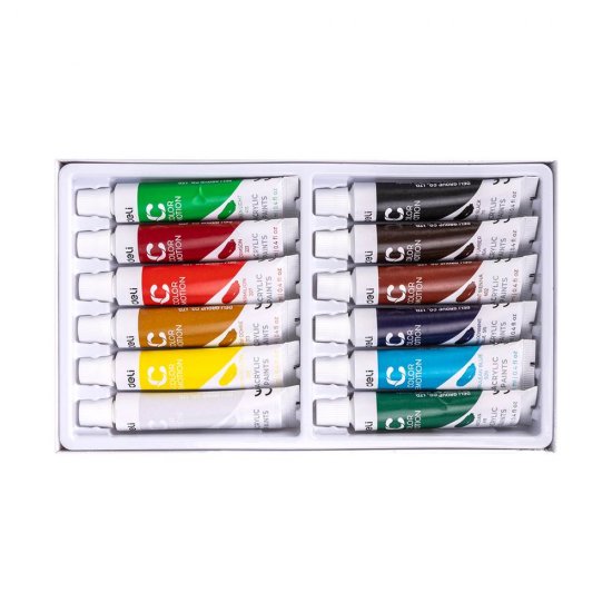 Set 12 Culori Acrilice Deli Color Emotion, 12 Ml, Vopsea Acrilica, Acuarele Pictura, Acuarele La Tub, Acuarela Acrilica, Culori Acrilice, Tub Culori Acrilice, Vopsele Acrilice, Culori Acrilice Pictura, Tub Acrilice, Culori Acrilice 5 Culori