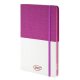 Agenda Dictando Nedatata DACO, 160 File, 10.5x14.8 cm, Format A6, 70 g/m², Imitatie de Piele/Textil, Alb/Violet, Agenda A6 Nedatata, Agende Birou cu 160 de Foi, Agenda Office cu 160 File, Agende Office de Birou cu 160 File, Agenda Simpla de Birou