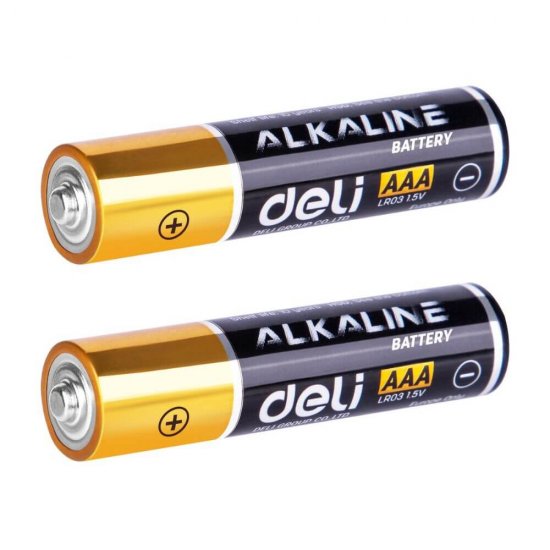Set 2 Baterii Alcaline Deli R3, AAA, Baterii Deli AAA, Baterii AAA, Set Baterii AAA, Set Baterii R3, Baterii Tip AAA, Baterii pentru Jucarii, Baterii pentru Ceas, Baterii Rezistente, Baterie AAA, Baterie R3, Baterie Deli, Baterii de Calitate