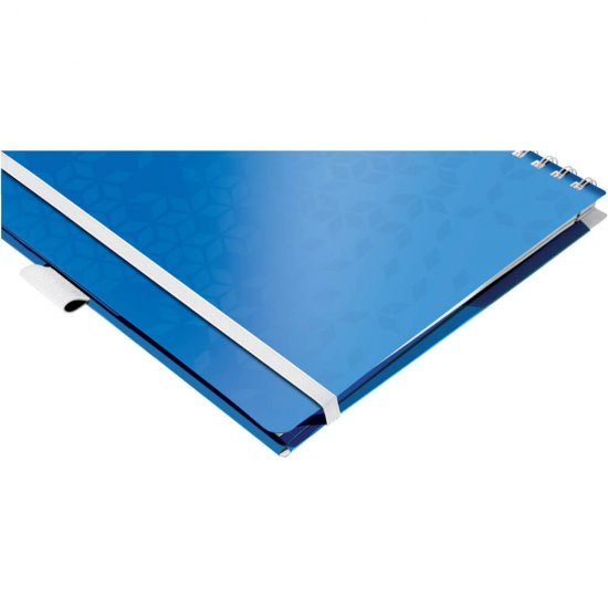 Caiet de Birou Spiralat A4 Aritmetica (AR) Leitz Wow  Be Mobile, Coperta PP Albastru Metalizat, 80 File, Caiet Cu Patratele Spiralat, Caiet Coperta Tare Spiralat, Caiet Aritmetica Colorat, Caiet pentru Scoala, Caiete de Birou cu Spirala
