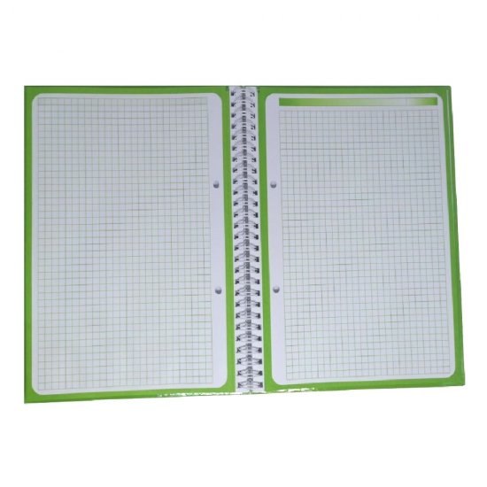 Caiet European Book A4 de Matematica cu Dublu Spira Metalica, 80 File, Coperta Policromie Albastra, Caiet Spiralat Matematica, Caiete Tip Agenda