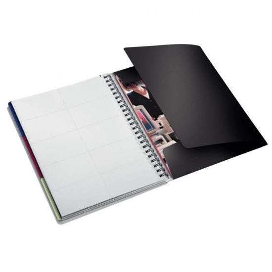 Caiet de Birou A4 Leitz Executive Be Mobile, Spiralat, Aritmetica, 80 File, Coperta PP, Negru/Violet, Caiete de Birou, Caiete pentru Birou, Caiet Organizare, Caiete Spiralate Matematica, Caiete Matematica Spiralate, Caiete Aritmetica, Caiete A4 Matematica