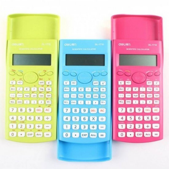 Calculator Stiintific Deli 1710A, 12 Digits, Roz, 240F, Alimentare Baterie, Calculator Stiintific , Calculator Stiintific 12 Digits, Calculator Stiintific Deli 