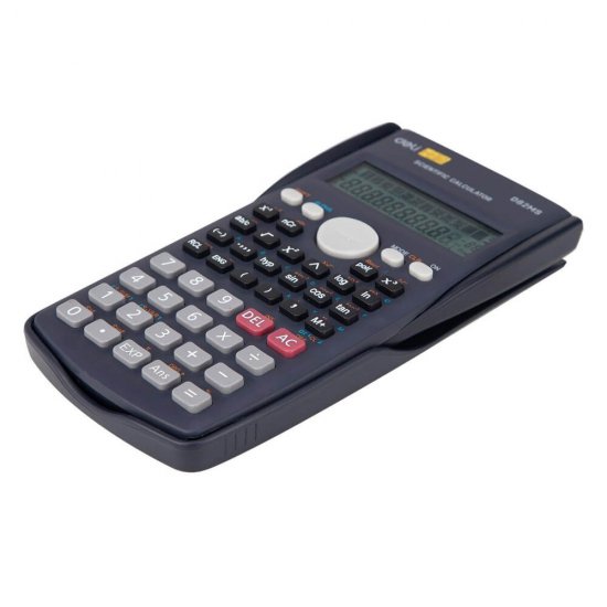 Calculator Stiintific Deli D82MS, 12 Digits, Negru, 240F, 82 Ms, Alimentare Baterie, Calculator Stiintific , Calculator Stiintific 12 Digits, Calculator Stiintific Deli 
