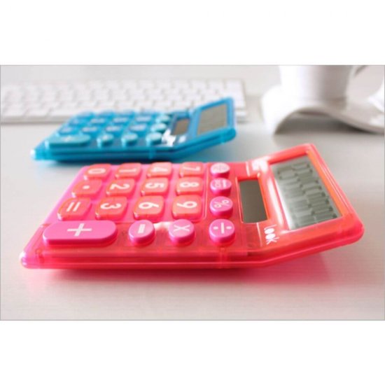 Calculator de Birou MILAN Look, 10 Digits, 145x106x21 mm, Alimentare Solara, Corp Roz din Plastic Transparent, Calculatoare Birou, Calculator 10 Digits, Calculator Buzunar, Calculator de Birou MILAN, Calculatoare Buzunar, Calculator Portabil