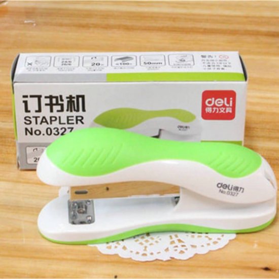 Capsator pentru Hartie Deli E0327, Alb/Verde, Capse 24/6 si 26/6, Capacitate Capsare 20 Coli, Capsator De Hartie, Capsator Hartie, Capsator Hartie Deli, Capsator Acte, Capsator Birou, Capsator Capse, Capsator Capse Hartie 