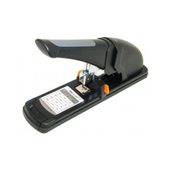 Capsator Deli Power Saving, 80 Coli, Capse 23/6 si 23/13, Corp Metalic Negru, Capsator Profesional, Capsatoare Manuale, Capsator Manual de Hartie, Capsatoare Metalice Deli pentru Birou, Capsatoare 80 Coli, Capsatoare pentru Hartie, Capsator pentru Birou