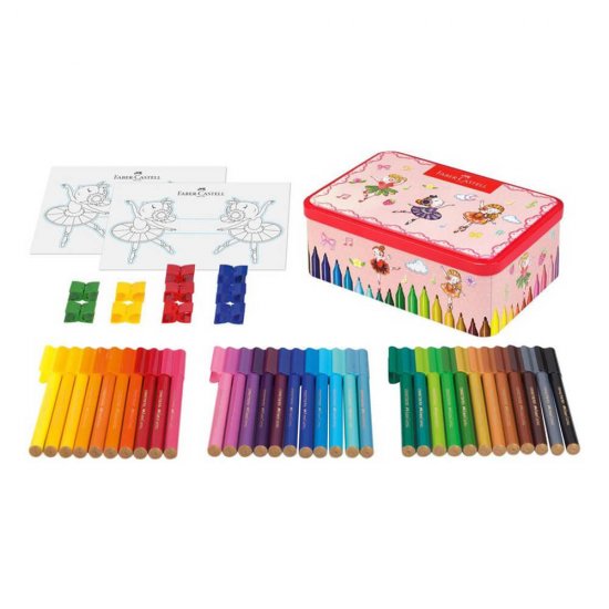 Set 33 Carioci Colorate Faber-Castell Ballerina Box Connector Cu Clip Prindere, Carioca Pentru Copii, Carioca De Colorat, Carioci Pentru Copii, Carioci Pentru Colorat, Carioci Colorate Pentru Desenat, Carioci Faber-castell
