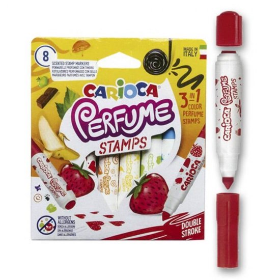 Set 8 Carioci Perfume Stamps 3 in 1 CARIOCA, Carioci Parfumate, Set Carioci Parfumate, Instrumente de Scris, Carioci Parfumate cu Stampile, Perfume Stamps 3 in 1, Carioci cu Miros, Carioci Multicolore, Carioci cu Stampile
