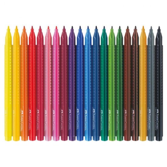 Set 20 Carioci Faber-Castell Grip, Diverse Culori, Varf Rezistent la Presiune, Carioci Colorate, Carioci la Set, Set de Carioci, Carioci Culori Diverse, Carioci Varf Rezistent, Carioca Faber-Castell, Carioci Multicolore, Faber Castell Carioci