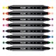 Set 8 Carioci Multicolore cu Doua Capete MILAN Maxi Bicolor, 16 Culori, Carioci cu Cantitate Mare de Cerneala, Carioci Multicolore, Set Carioci Multicolore, Set 8 Carioci, Carioci Milan, Carioci 16 Culori, Carioci Milan 16 Culori
