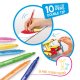 Set 10 Carioci CARIOCA 3D Planny + 2 Planse Tip Puzzle 3D, 10 Carioci cu 2 Capete, Carioci Non-Toxice, Carioci de Colorat, Carioci cu Capat Dublu, Carioci Lavabile, Carioci cu Puzzle, Carioci pentru Copii
