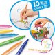Set 10 Carioci CARIOCA 3D Mr. Wild + 2 Planse Tip Puzzle 3D, 2 Capete, Carioci Non-Toxice, Carioci de Colorat, Carioci cu Capat Dublu, Carioci Lavabile, Carioci cu Puzzle, Carioci pentru Copii