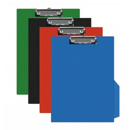Clipboard Q-CONNECT A4 Simplu, 230x350 mm, Carton Plastifiat, Clip de Prindere Metalic, Capacitate 50 Coli, Culoare Neagra, Clipboarduri Simple, Accesorii Documente, Articole Birou, Suporturi de Scris