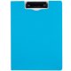 Clipboard Dublu A4 Deli, Carton Plastifiat, Albastru Neon, Clipboard Format A4 Deli, Clipboard Colorat Deli, Clipboard Rezistent, Clipboard Dublu Colorat